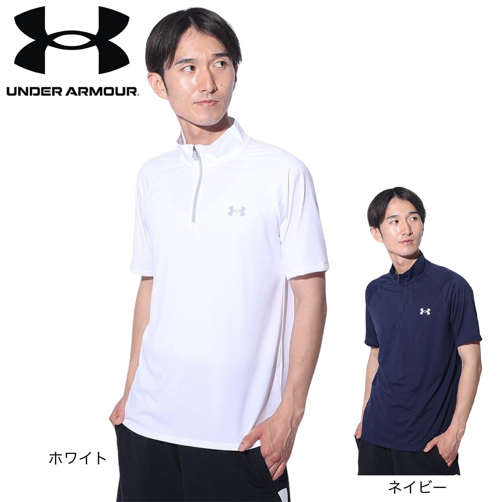アンダーアーマー（UNDER ARMOUR）（メンズ）テック ショートスリーブ 1/2ジップTシャツ 1385506 100