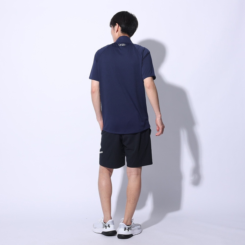 アンダーアーマー（UNDER ARMOUR）（メンズ）テック ショートスリーブ 1/2ジップTシャツ 1385506 410