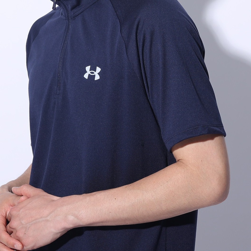 アンダーアーマー（UNDER ARMOUR）（メンズ）テック ショートスリーブ 1/2ジップTシャツ 1385506 410