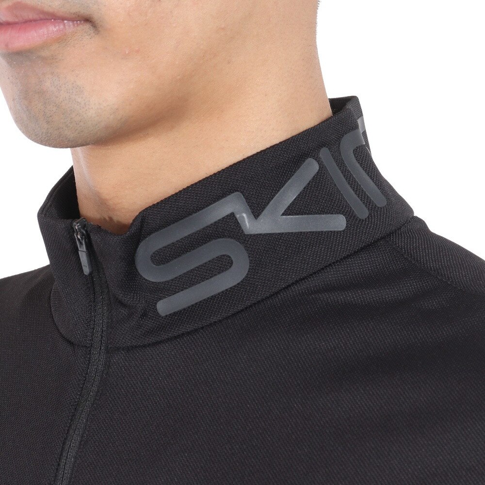 スキンズ（SKINS）（メンズ）アクティブウェア ジップアップ モックネック 半袖シャツ 184-21343-019