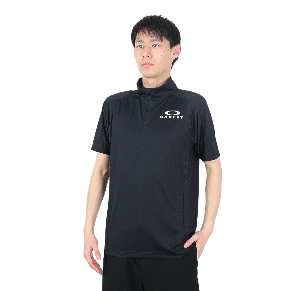 オークリー（OAKLEY）（メンズ）吸汗速乾 半袖Tシャツ Enhance 半袖モック 14.0 FOA406317-02E Hydrolix UPF30+ 紫外線対策 ストレッチ リフレクター