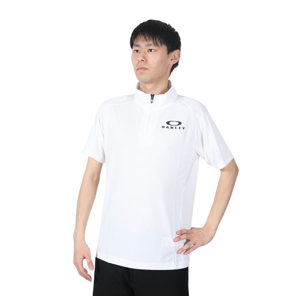 オークリー（OAKLEY）（メンズ）吸汗速乾 半袖Tシャツ Enhance 半袖モック 14.0 FOA406317-100 Hydrolix UPF30+ 紫外線対策 ストレッチ リフレクター