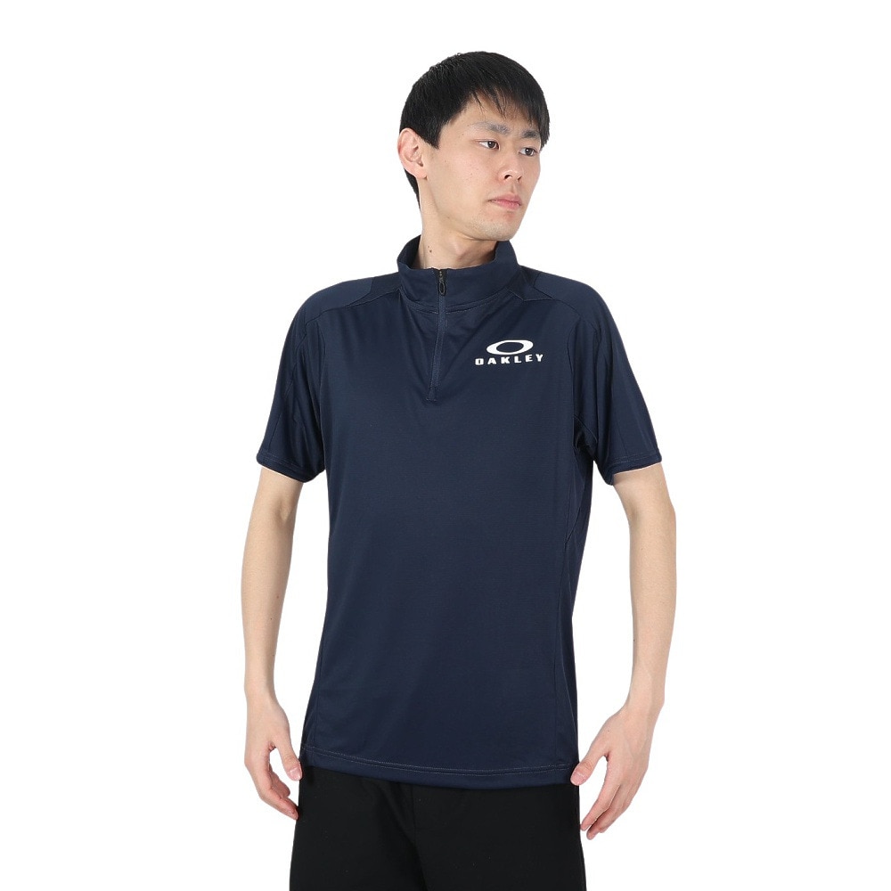 オークリー（OAKLEY）（メンズ）吸汗速乾 半袖Tシャツ Enhance 半袖モック 14.0 FOA406317-6AC Hydrolix UPF30+ 紫外線対策 ストレッチ リフレクター