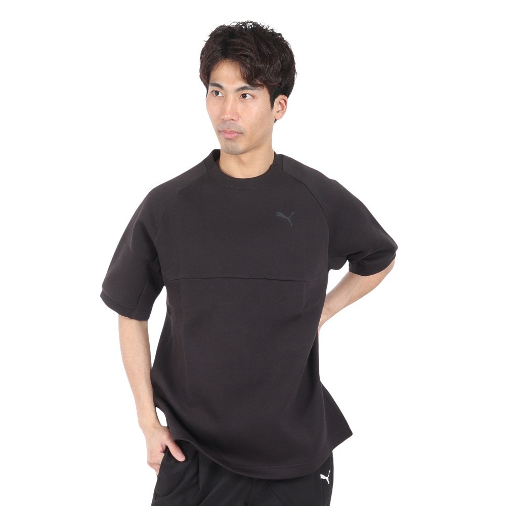 プーマ（PUMA）（メンズ）プーマ テック スウェット Tシャツ 半袖 DK 681840 01 BLK