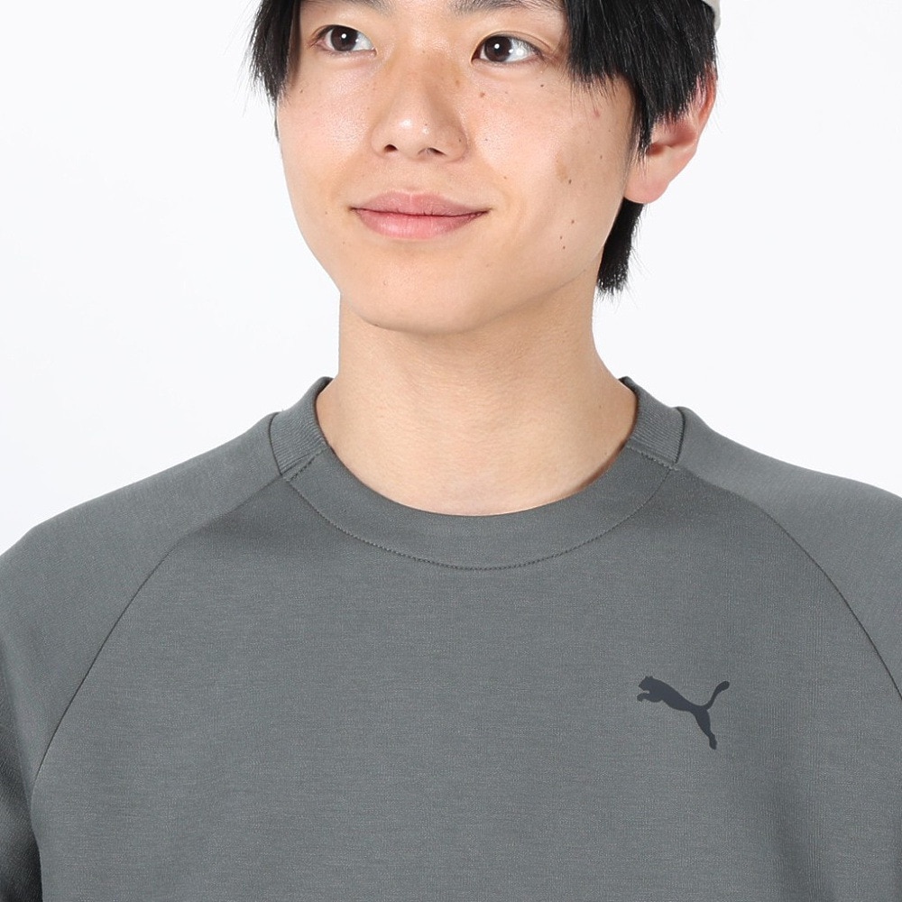 プーマ（PUMA）（メンズ）プーマ テック スウェット Tシャツ 半袖 DK 681840 80 GRY