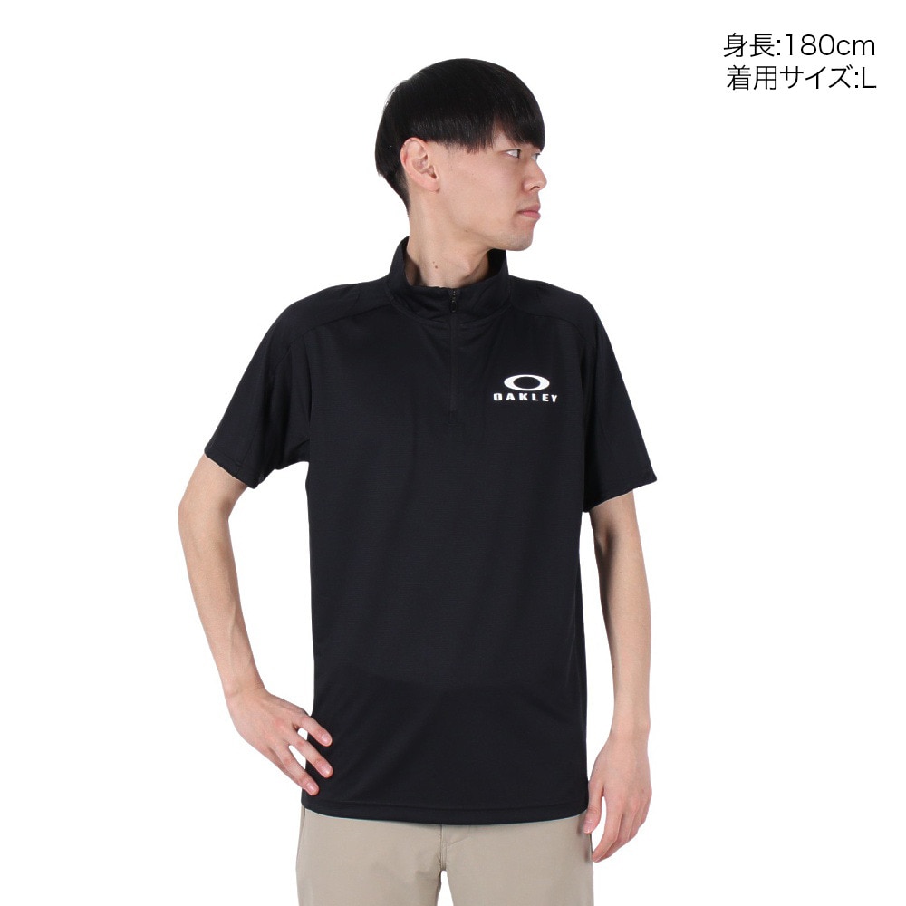 オークリー（OAKLEY）（メンズ）Enhance 半袖 モックネック シャツ 15.0 FOA407648-02E