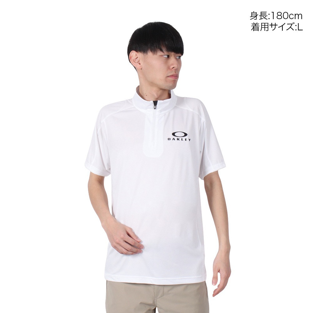 オークリー（OAKLEY）（メンズ）Enhance 半袖 モックネック シャツ 15.0 FOA407648-100