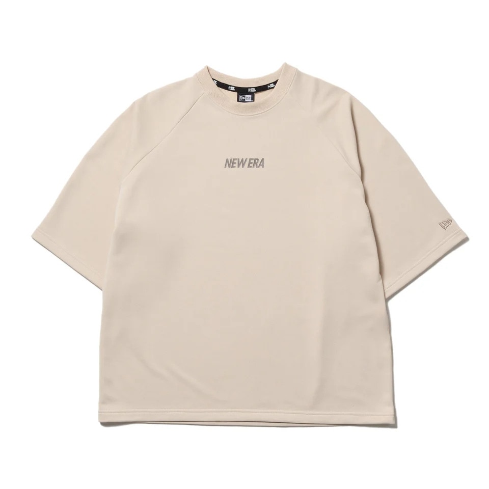 ニューエラ（NEW ERA）（メンズ）半袖 ドライスウェット Tシャツ ワードマーク ロゴ サンドベージュ 14410162
