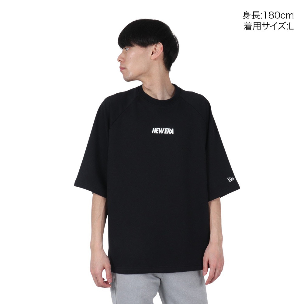ニューエラ（NEW ERA）（メンズ）半袖 ドライスウェット Tシャツ ワードマーク ロゴ ブラック 14410163