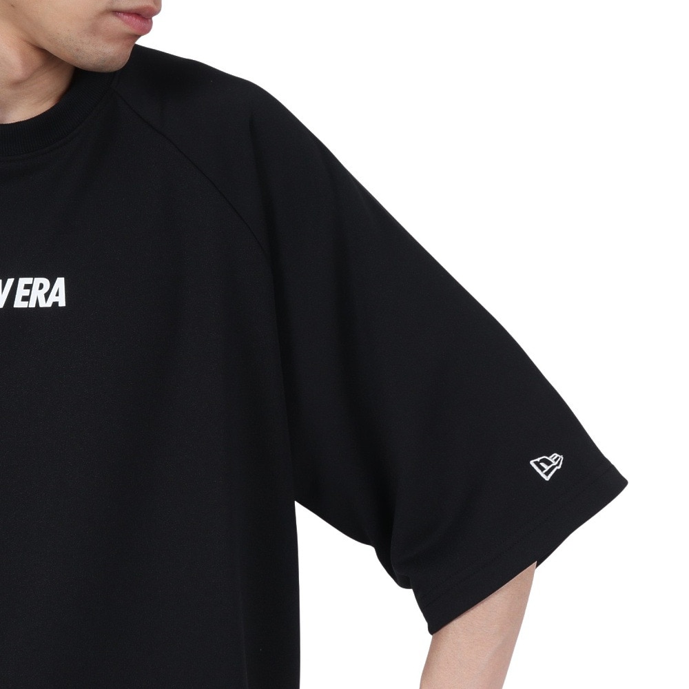 ニューエラ（NEW ERA）（メンズ）半袖 ドライスウェット Tシャツ ワードマーク ロゴ ブラック 14410163