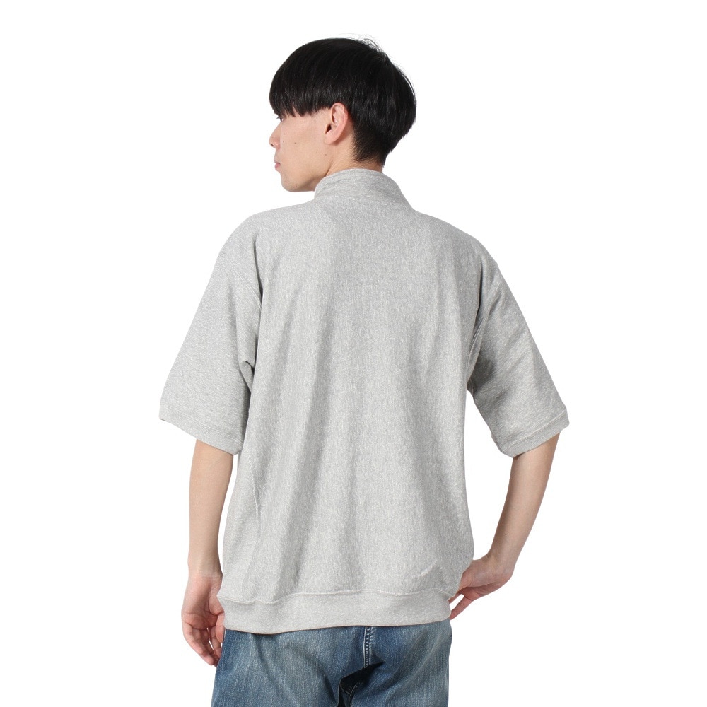 チャンピオン-ヘリテイジ（CHAMPION-HERITAGE）（メンズ）リバースウィーブ ショートスリーブハーフジップスウェットシャツ C3-B004 070