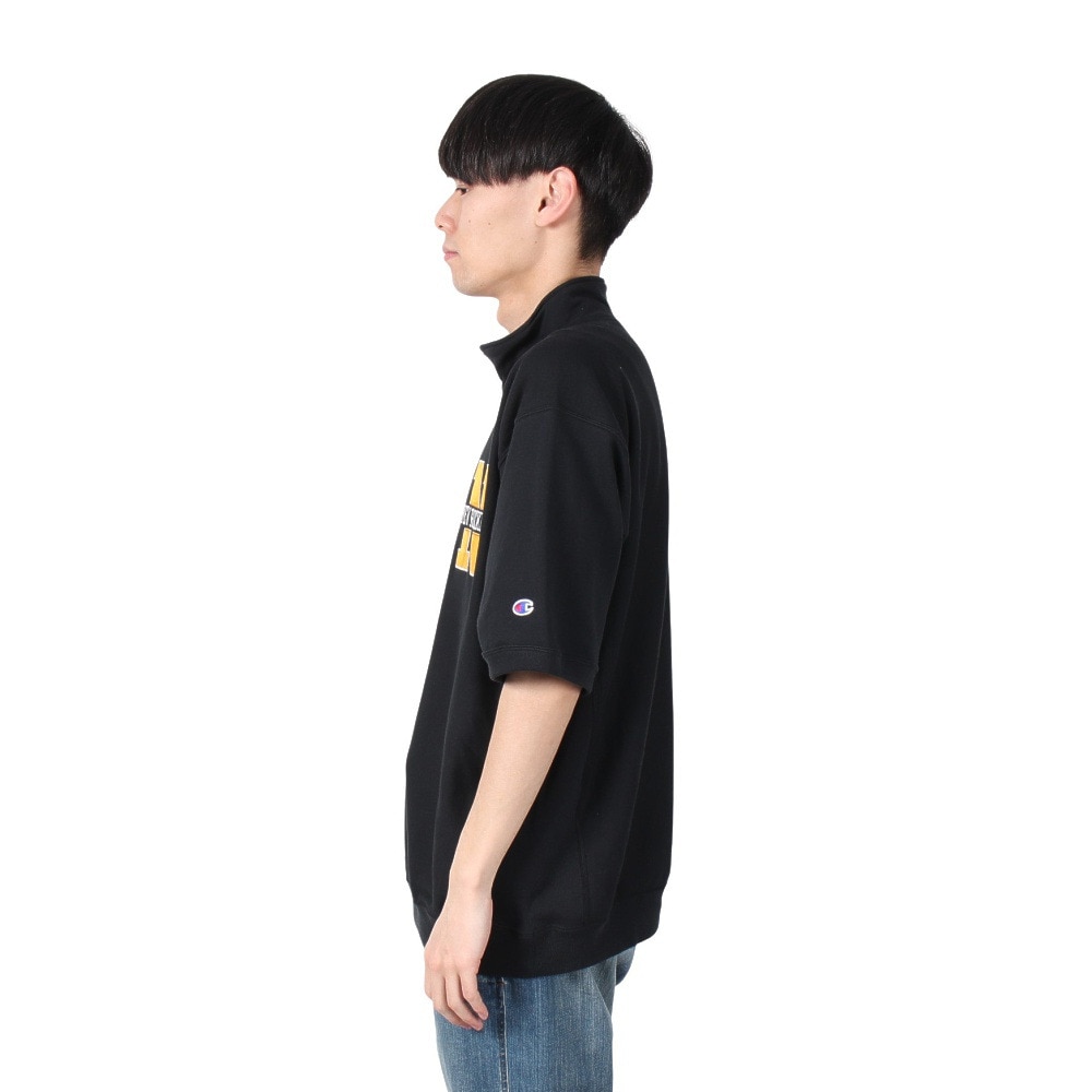 チャンピオン-ヘリテイジ（CHAMPION-HERITAGE）（メンズ）リバースウィーブ ショートスリーブハーフジップスウェットシャツ C3-B004 09A