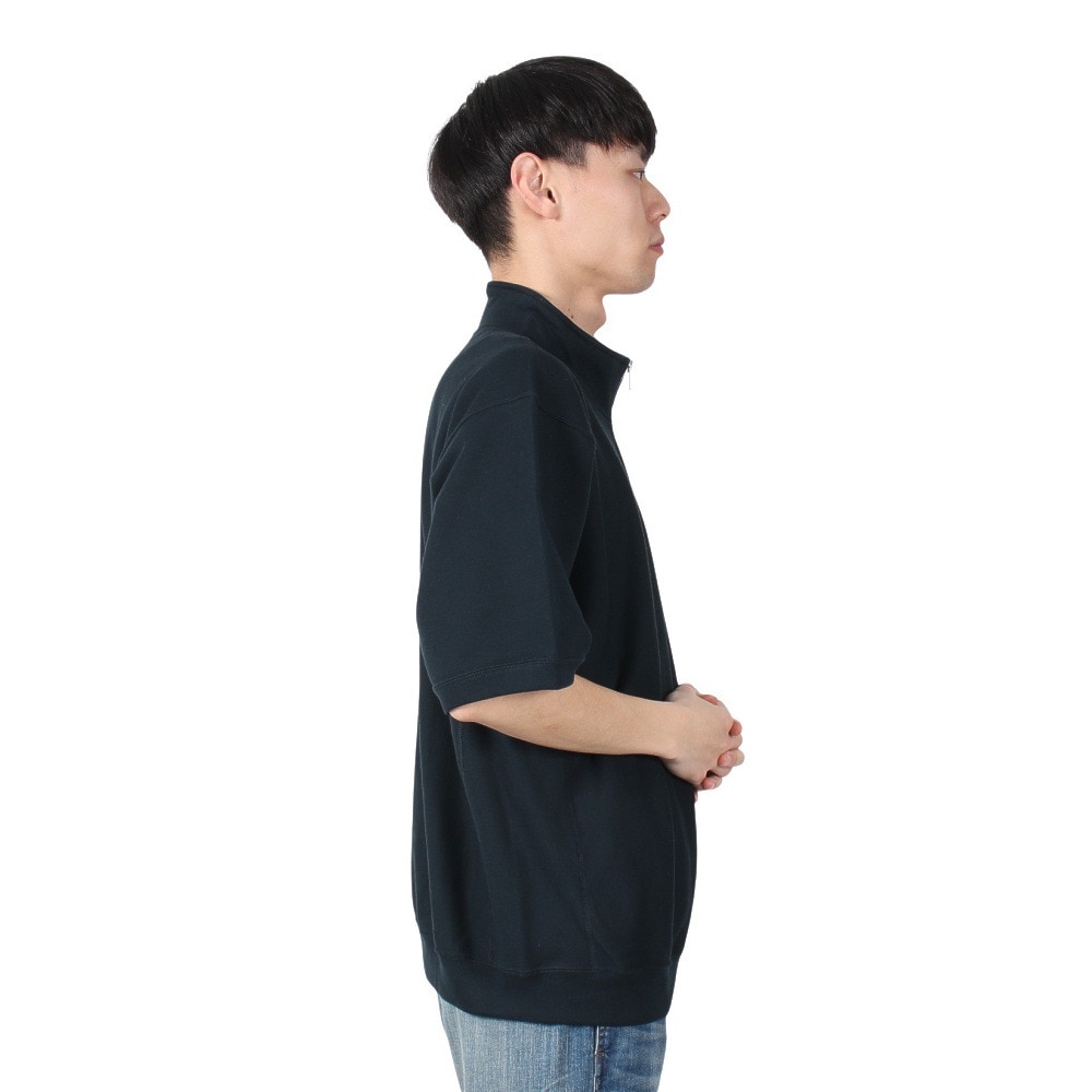 チャンピオン-ヘリテイジ（CHAMPION-HERITAGE）（メンズ）リバースウィーブ ショートスリーブハーフジップスウェットシャツ C3-B004 370