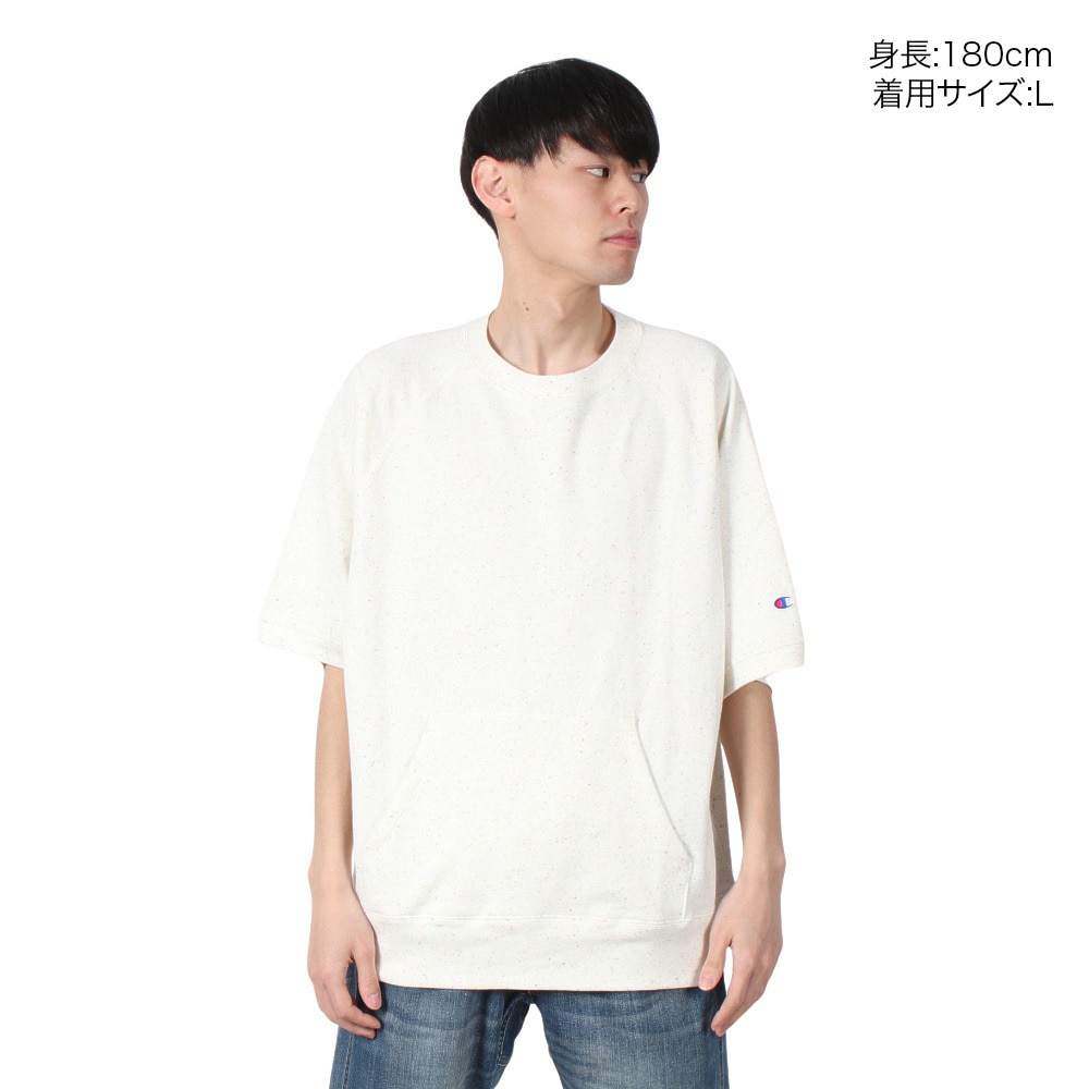 チャンピオン-ヘリテイジ（CHAMPION-HERITAGE）（メンズ）リラックス ネップ糸 ラグラン ショートスリーブスウェットシャツ C3-B012 020