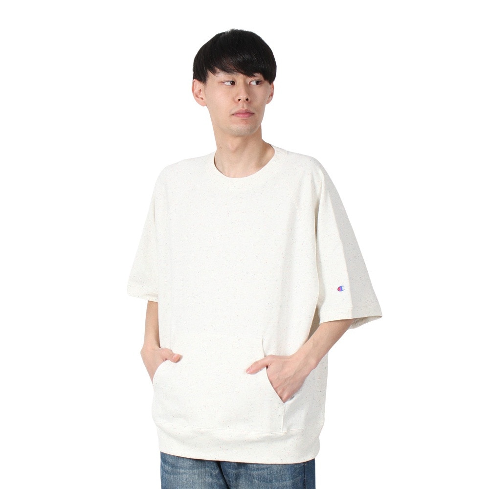 チャンピオン-ヘリテイジ（CHAMPION-HERITAGE）（メンズ）リラックス ネップ糸 ラグラン ショートスリーブスウェットシャツ C3-B012 020