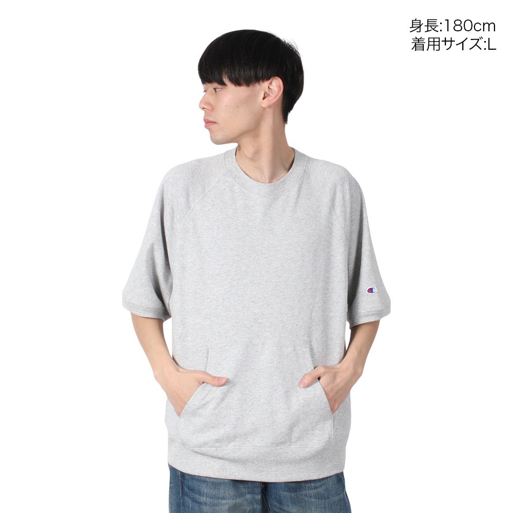 チャンピオン-ヘリテイジ（CHAMPION-HERITAGE）（メンズ）リラックス ネップ糸 ラグラン ショートスリーブスウェットシャツ C3-B012 060