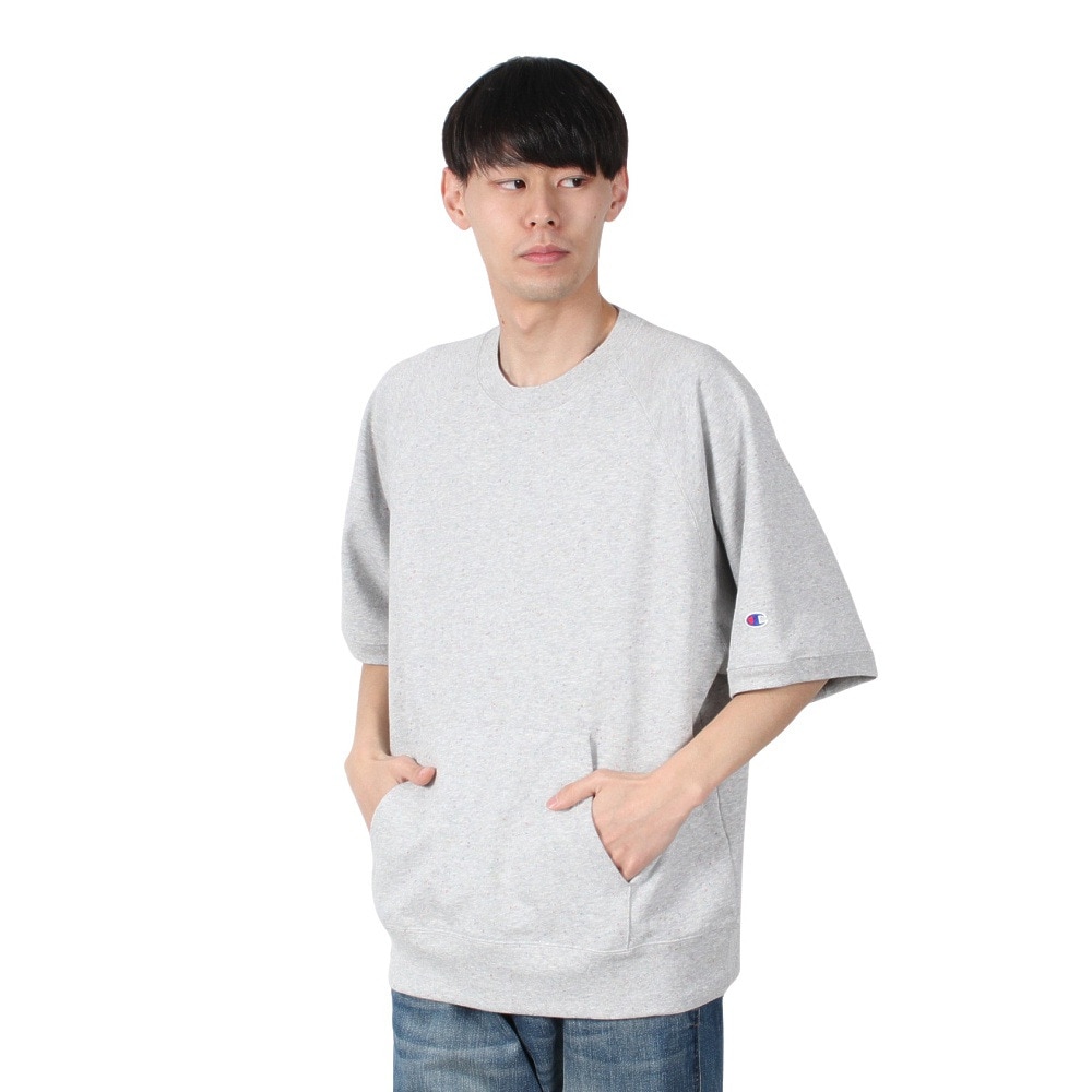 チャンピオン-ヘリテイジ（CHAMPION-HERITAGE）（メンズ）リラックス ネップ糸 ラグラン ショートスリーブスウェットシャツ C3-B012 060