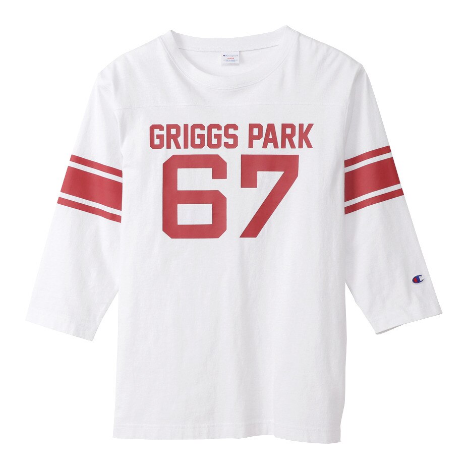 3 4スリーブ 7分袖フットボールtシャツ C3 S421 010 長袖 オンライン価格 チャンピオン ヘリテイジ ヴィクトリアゴルフ