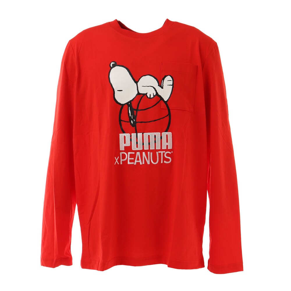  PEANUTS 長袖 Tシャツ 530613 11 RED