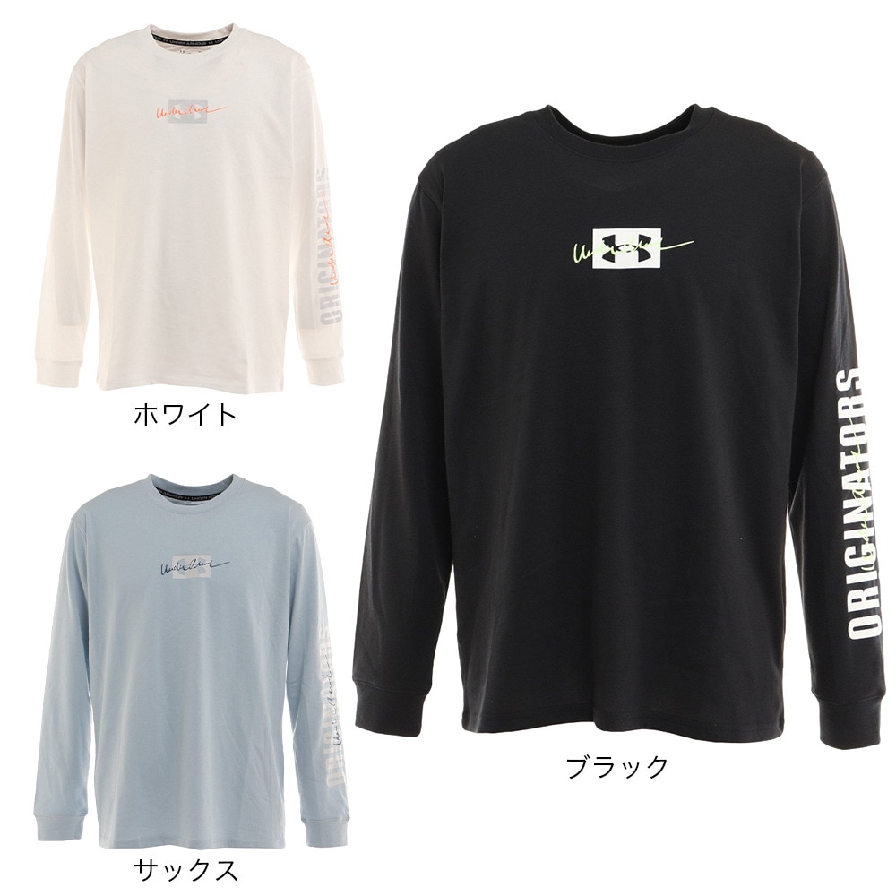 アンダーアーマー（UNDER ARMOUR）（メンズ）ドライ 速乾 ヘビーウエイト チャージドコットン ロングスリーブ Tシャツ グラフィック 1371913 478