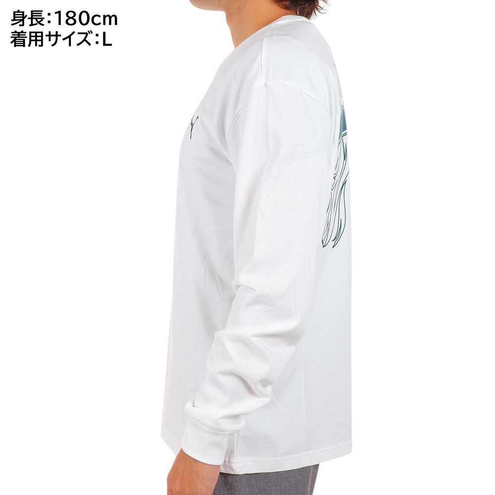 プーマ（PUMA）（メンズ）長袖Tシャツ メンズ GV 672968 02 WHT