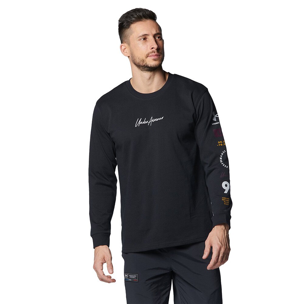 アンダーアーマー（UNDER ARMOUR）（メンズ）長袖Tシャツ メンズ ヘビーウエイト コットン 1378368 001