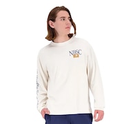 ニューバランス（new balance）（メンズ）Tシャツ 長袖 ロンT メンズ オーバーサイズ 袖リブ 白 ホワイト Sports Club MT31557OTH