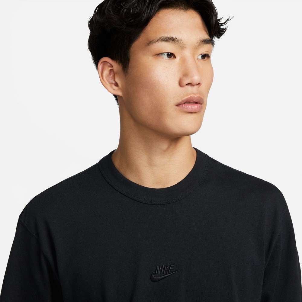 ナイキ（NIKE）（メンズ）Tシャツ 長袖 ロンT プレミアム エッセンシャル DO7391-010 黒 ブラック スポーツウェア カットソー カジュアル 24春商品