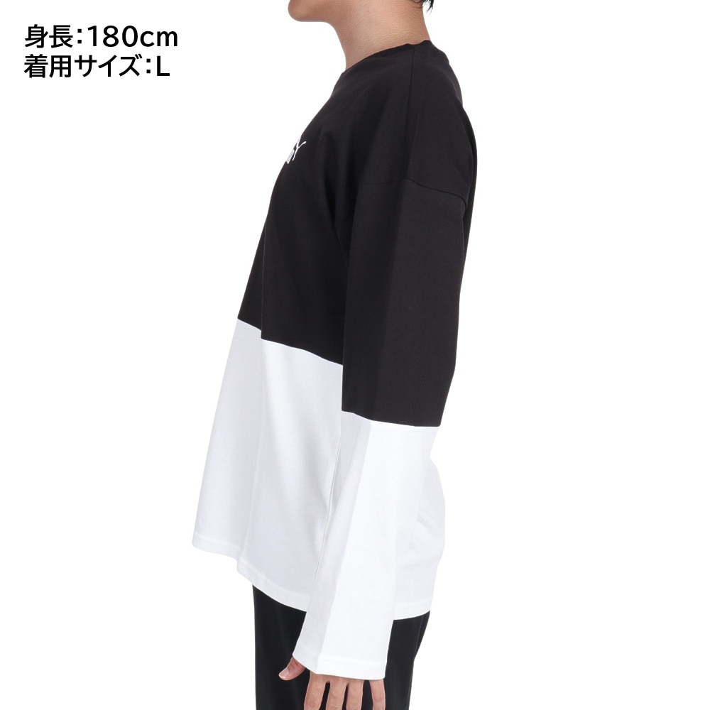 プーマ（PUMA）（メンズ）長袖Ｔシャツ メンズ POWER カラーブロック677682 01 BLK