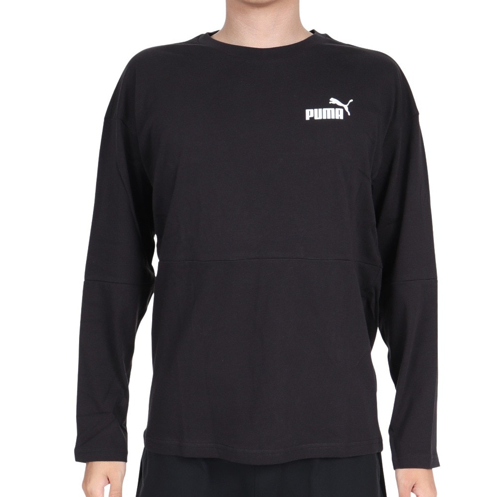プーマ（PUMA）（メンズ）長袖Ｔシャツ メンズ PUMA POWER カラーブロック 677682 56 BLK