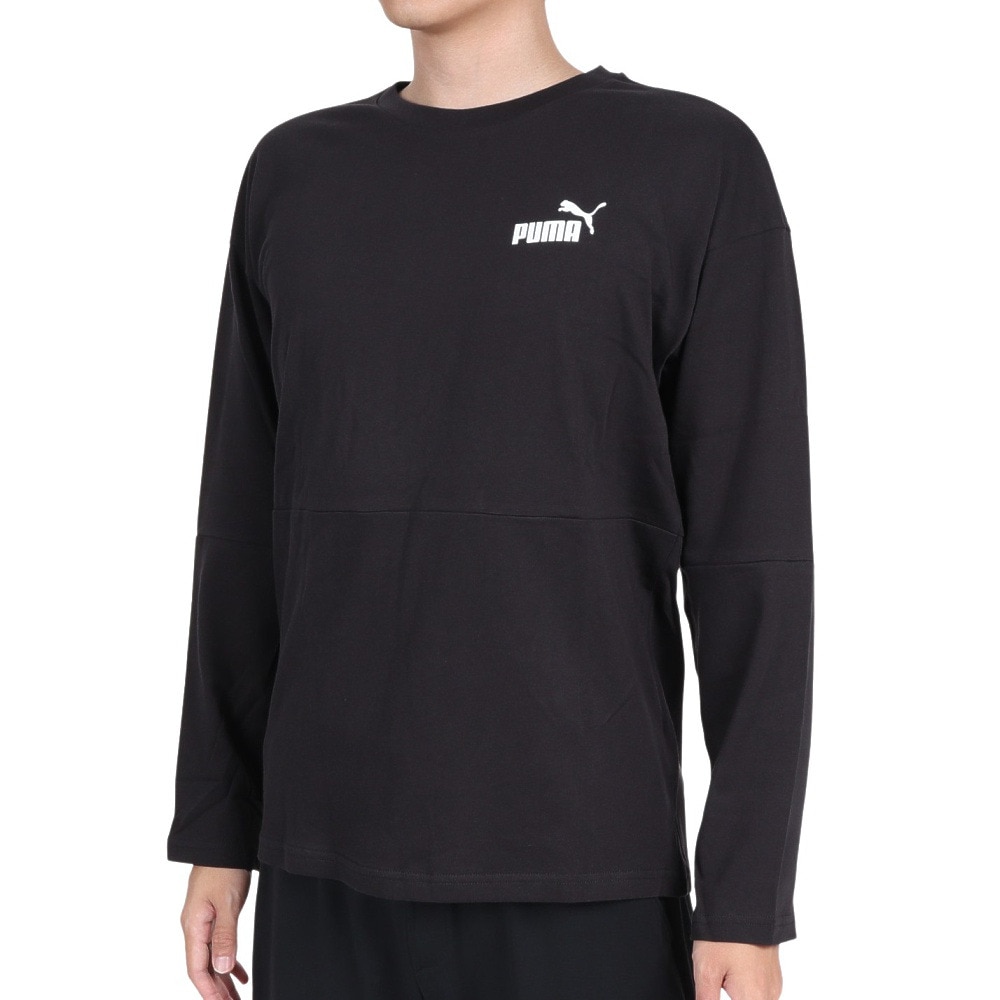 プーマ（PUMA）（メンズ）長袖Ｔシャツ メンズ PUMA POWER カラーブロック 677682 56 BLK