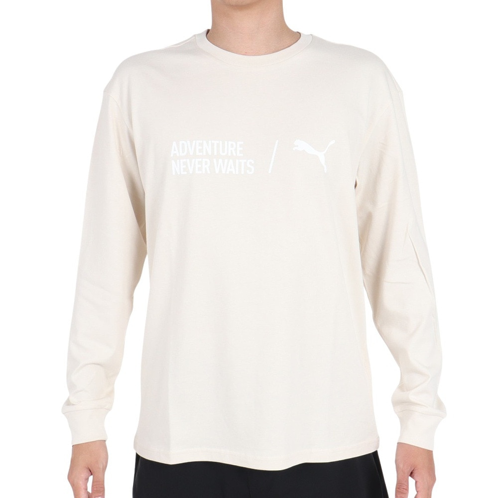 プーマ（PUMA）（メンズ）STYLE TECH 長袖 グラフィックTシャツ 679541 87 BEG