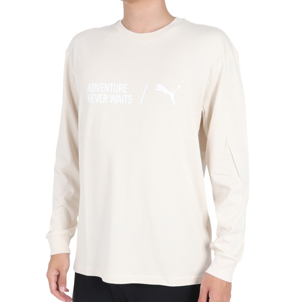 プーマ（PUMA）（メンズ）STYLE TECH 長袖 グラフィックTシャツ 679541 87 BEG