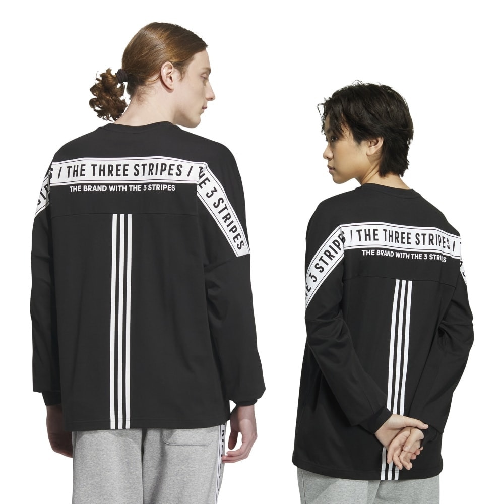 アディダス（adidas）（メンズ、レディース）ワーディング ルーズフィット Tシャツ 長袖 IEH99-IK7346 ロンT