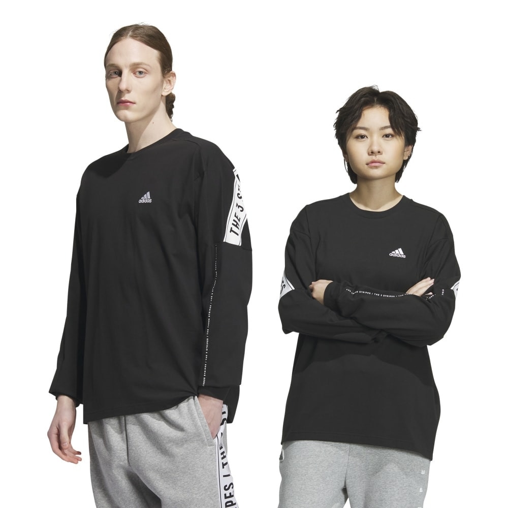 アディダス（adidas）（メンズ、レディース）ワーディング ルーズフィット Tシャツ 長袖 IEH99-IK7346 ロンT