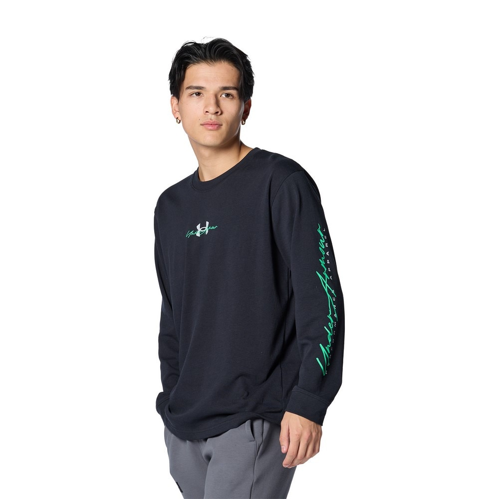 アンダーアーマー（UNDER ARMOUR）（メンズ）ヘビーウエイト 長袖Tシャツ 1384802 001