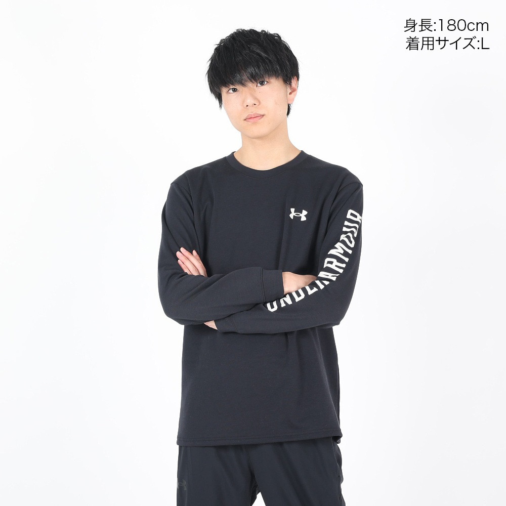 アンダーアーマー（UNDER ARMOUR）（メンズ）オーバーサイズ グラフィック ロングスリーブTシャツ 1385508 001