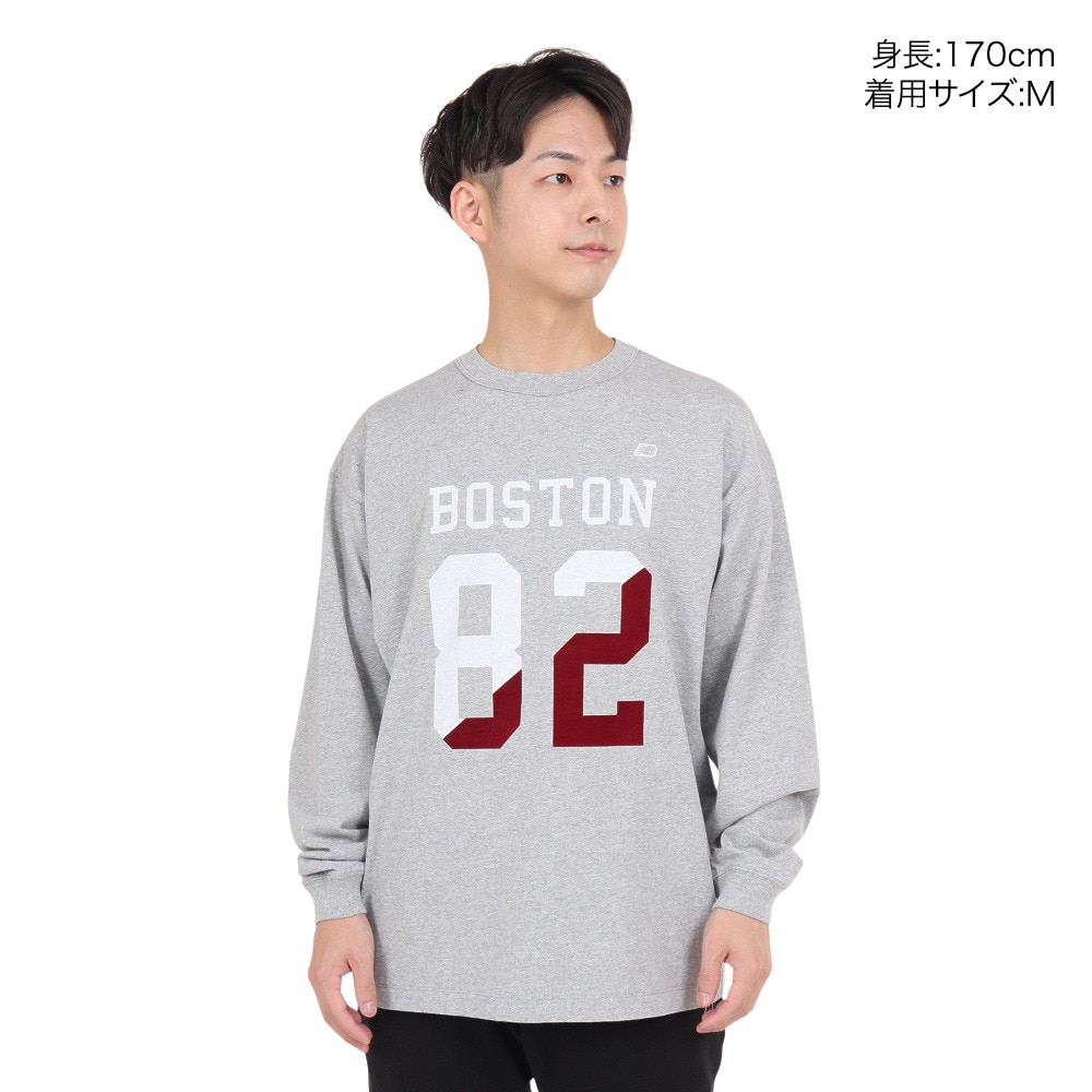 ニューバランス（new balance）（メンズ）900 スプリット82 BOSTON プリント長袖Tシャツ AMT35109AG