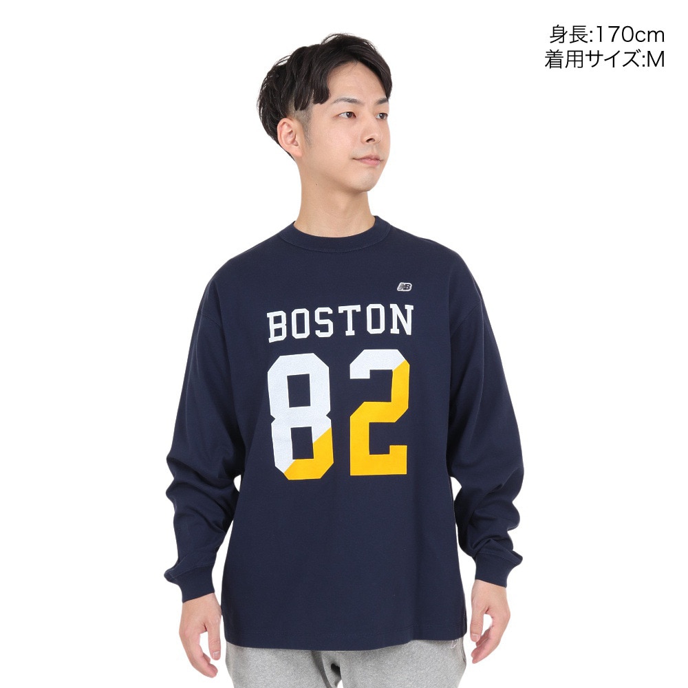 ニューバランス（new balance）（メンズ）900 スプリット82 BOSTON プリント長袖Tシャツ AMT35109PGM