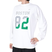(メンズ)900 スプリット82 BOSTON プリント長袖Tシャツ AMT35109WT
