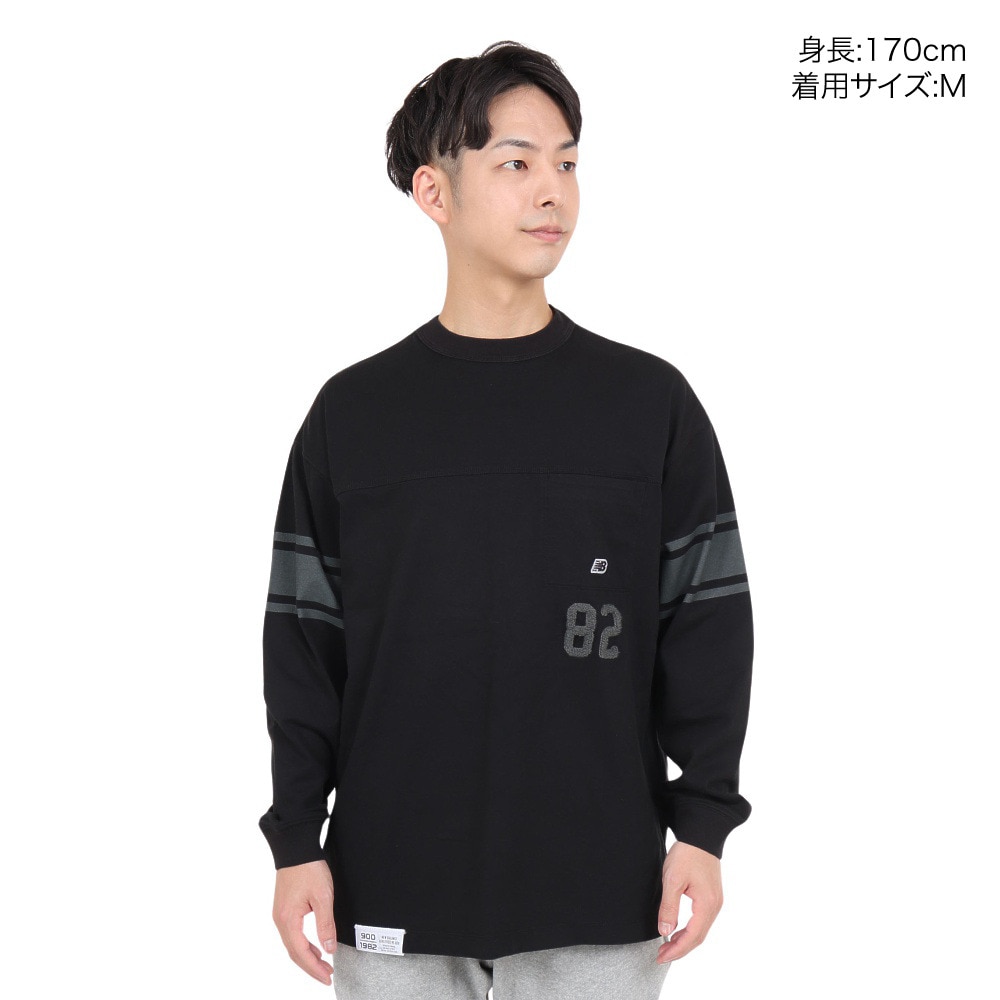 ニューバランス（new balance）（メンズ）900 フットボール長袖Tシャツ AMT35110BK