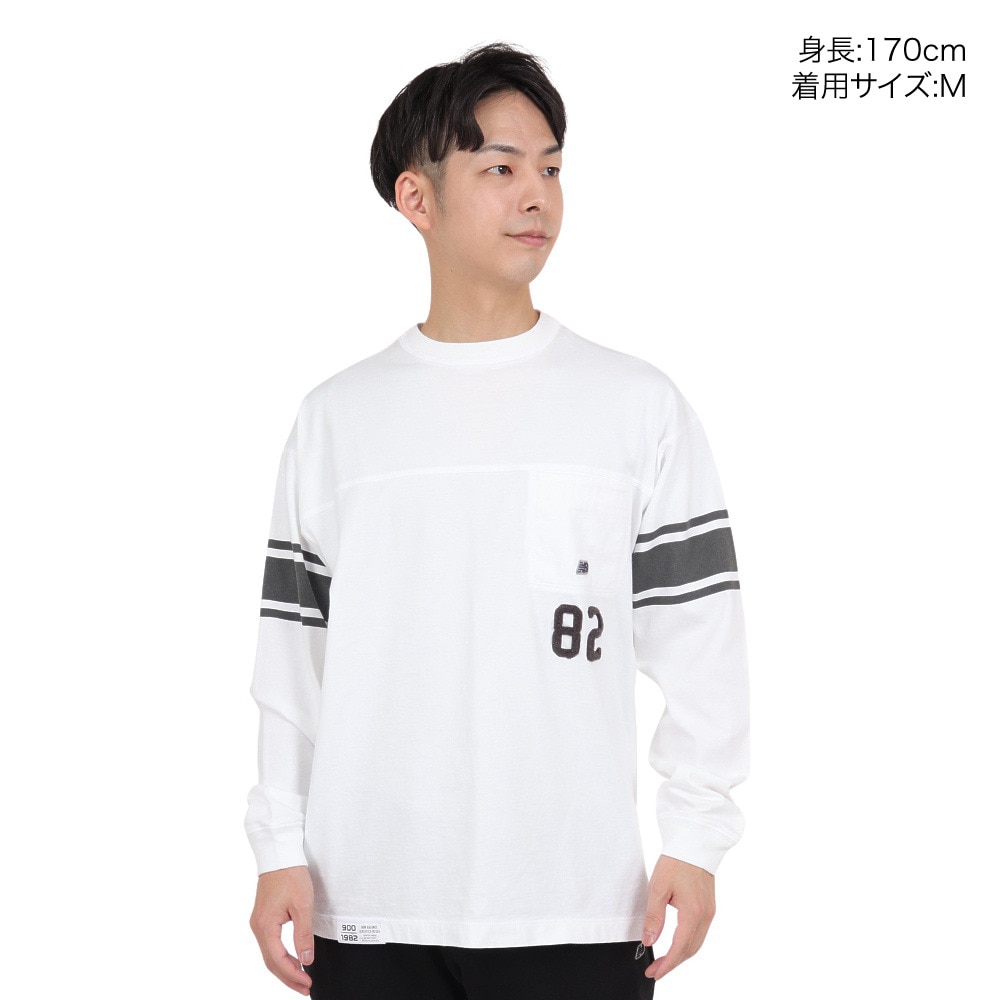 ニューバランス（new balance）（メンズ）900 フットボール長袖Tシャツ AMT35110WT