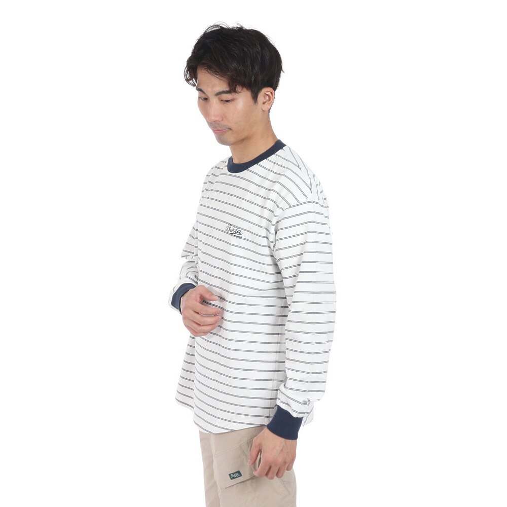 バクタ（BUKTA）（メンズ）ボーダー 長袖Ｔシャツ BU2345804 5 OFF