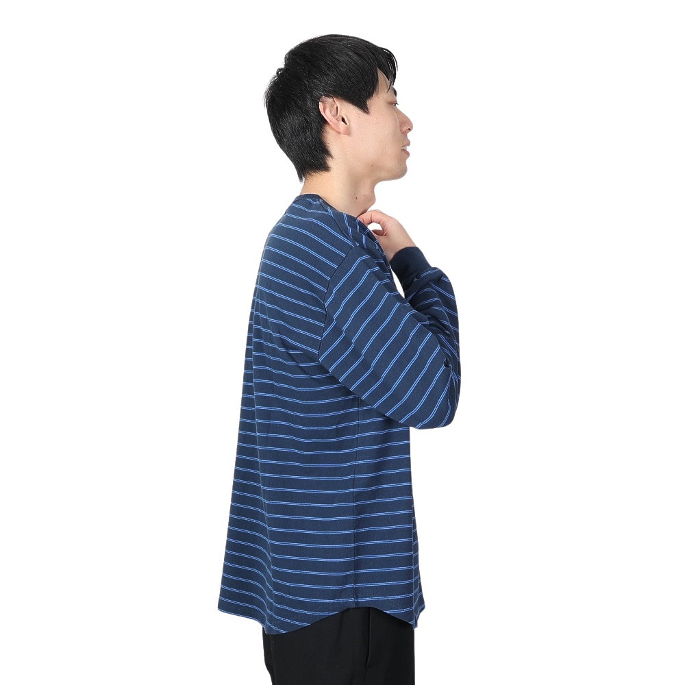 バクタ（BUKTA）（メンズ）ボーダー長袖Tシャツ BU2345804 79 NAVY