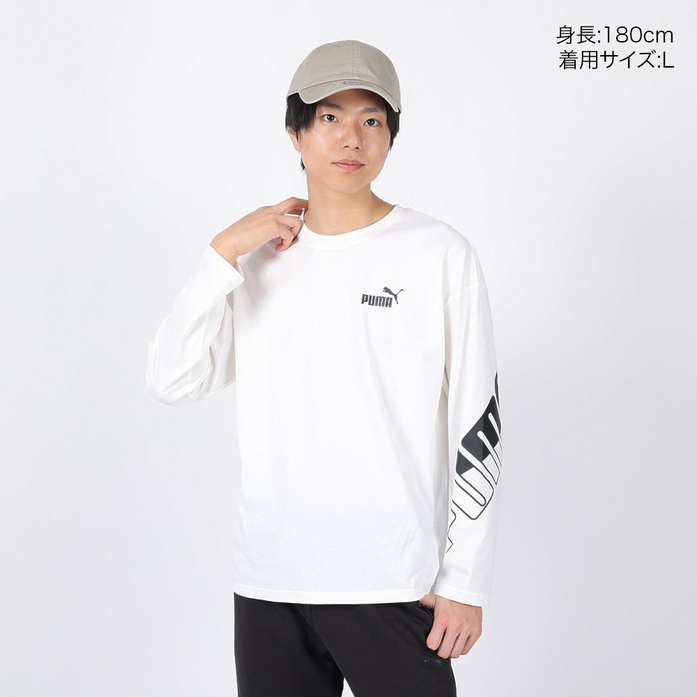 プーマ（PUMA）（メンズ）パワー MX 長袖Tシャツ 680687 02 WHT