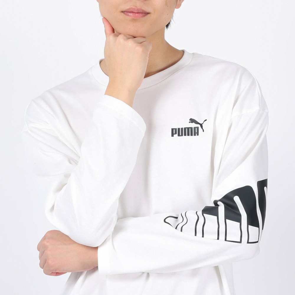 プーマ（PUMA）（メンズ）パワー MX 長袖Tシャツ 680687 02 WHT