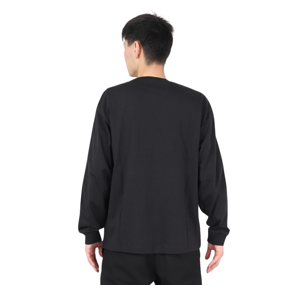 アディダス（adidas）（メンズ）エッセンシャルズ プラス ルーズフィット スリーストライプス長袖Tシャツ KWE93-JF3907