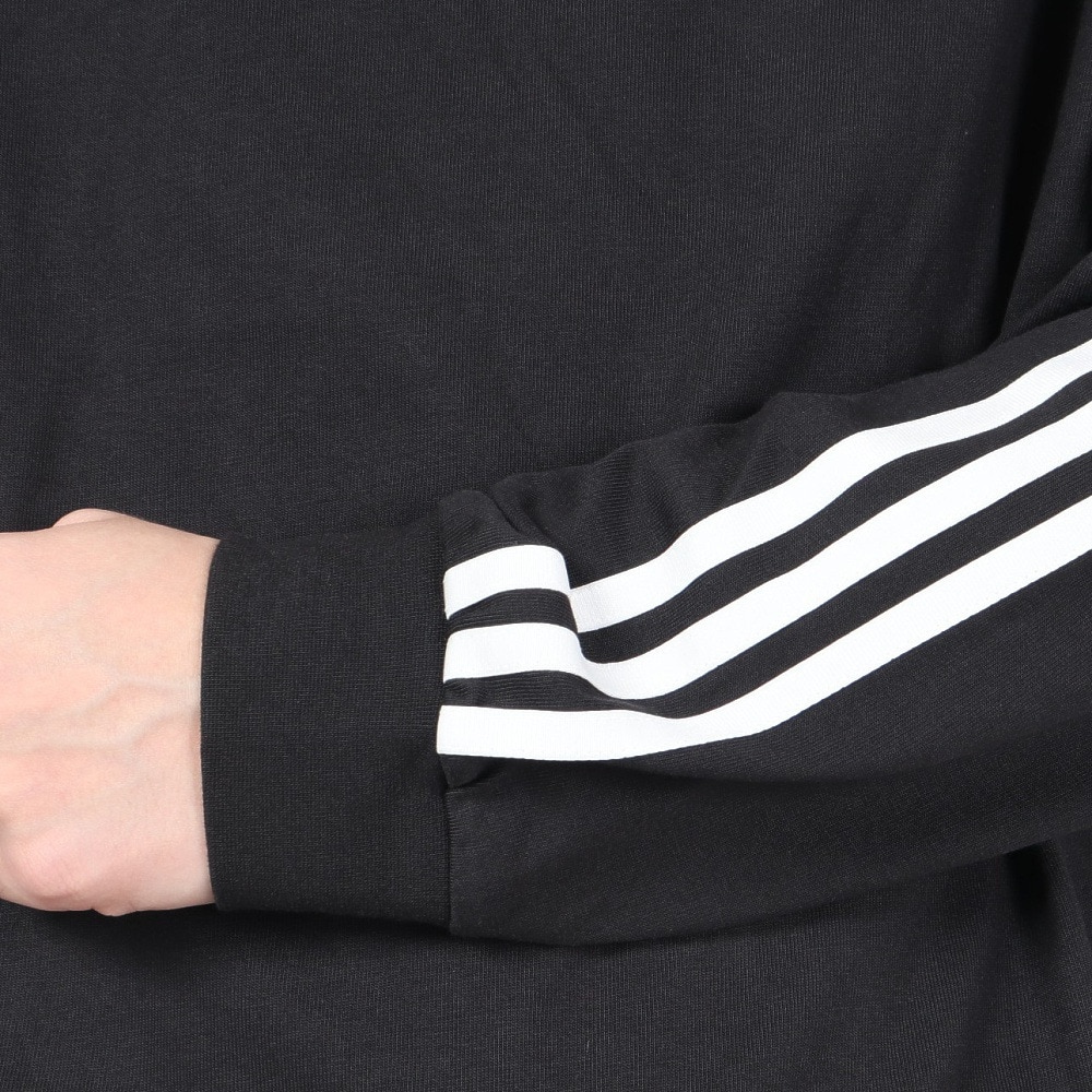 アディダス（adidas）（メンズ）エッセンシャルズ プラス ルーズフィット スリーストライプス長袖Tシャツ KWE93-JF3907