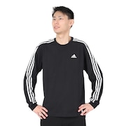 (メンズ)エッセンシャルズ プラス ルーズフィット スリーストライプス長袖Tシャツ KWE93