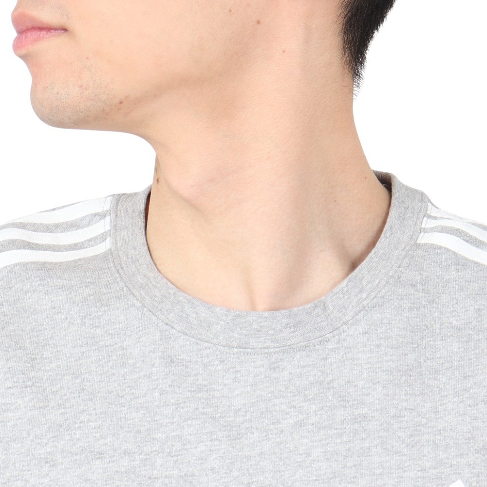 アディダス（adidas）（メンズ）エッセンシャルズ プラス ルーズフィット スリーストライプスTシャツ 長袖 KWE93-JF3909 ロンT